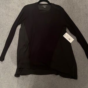 NWT black flowy top